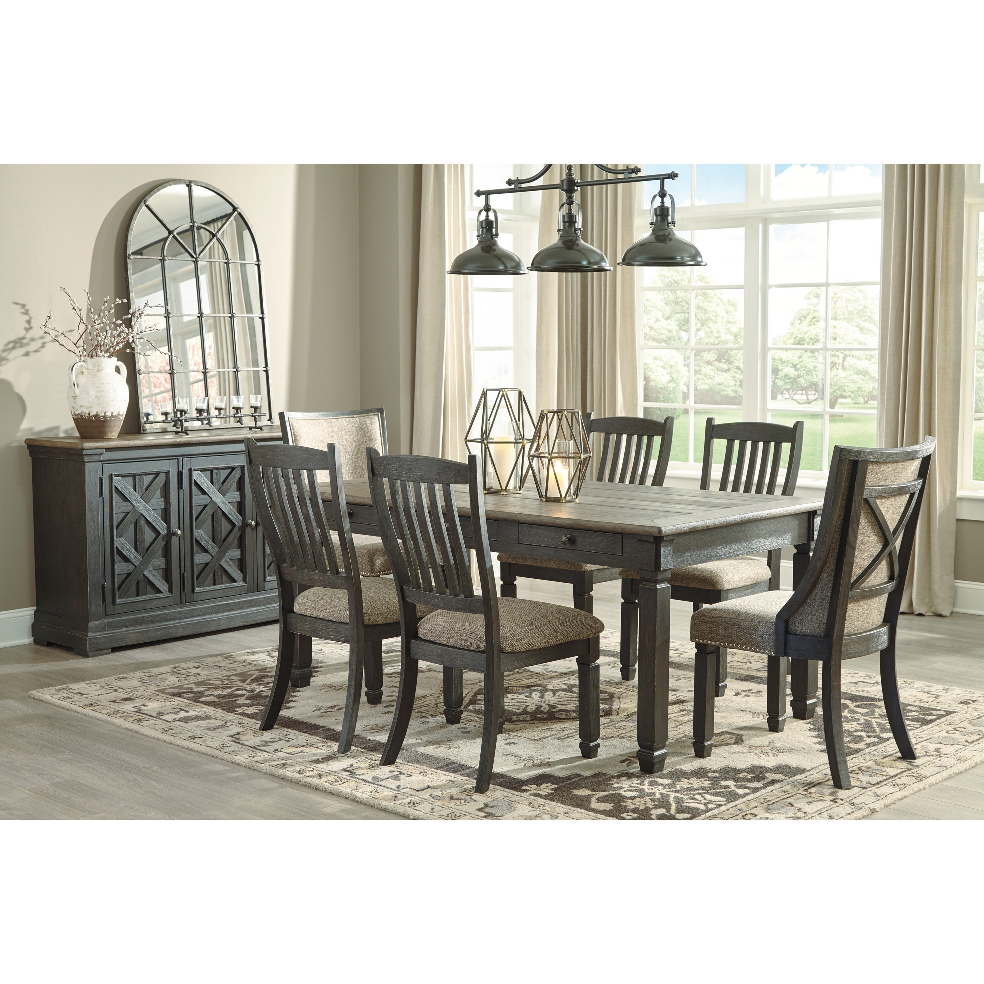 Ashley furniture hotsell gray dining table